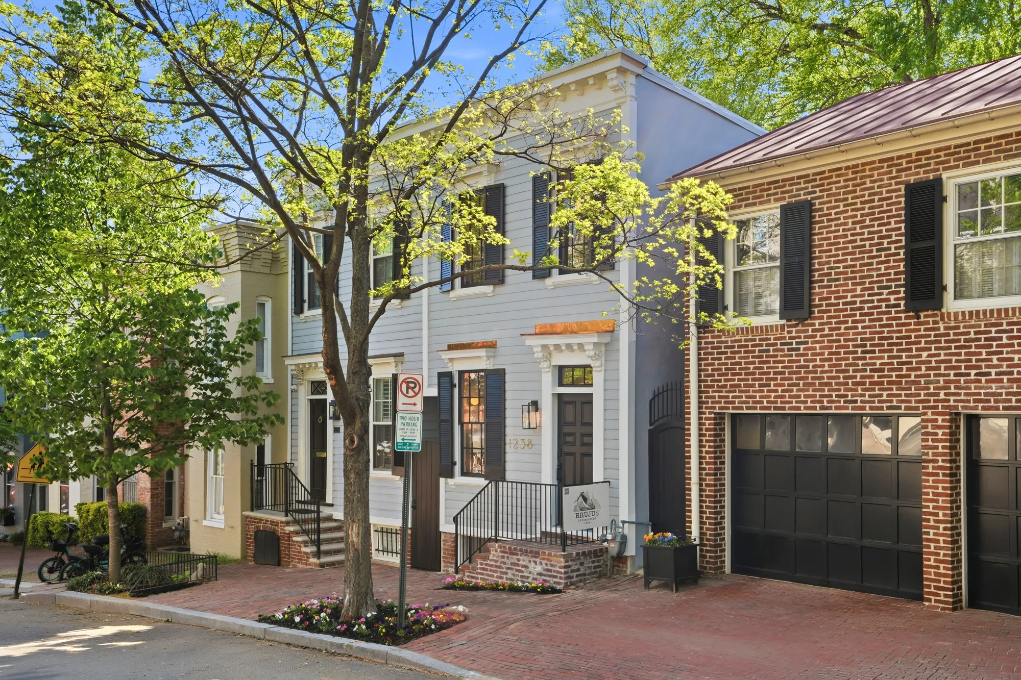 Casa Ulivo at 1238 28th Street NW on its tree-lined Georgetown street